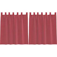vidaXL Voile Vorhänge mit Schlaufen 2 Stk. Weinrot 140x140 cm