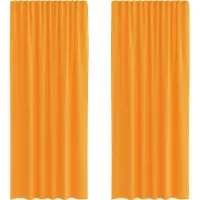 vidaXL Voile Vorhänge mit Stangentaschen 2 Stk. Orange