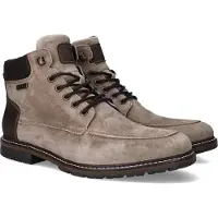 Rieker Schnürstiefel - Beige Leder Größe: 46 Weite: Normal