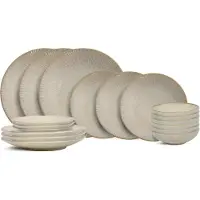 Cookinglife Geschirrset - Coastal Lines - Ocean Beige - 18-teilig / 6 Personen