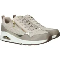 SKECHERS Uno - Metallic Sliders Sneakers Laag - beige - Maat 41