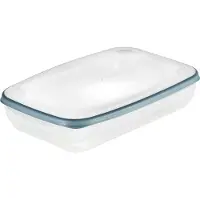 Keeeper Frischhaltedose franco, 2,4 Liter, eckig, blau Dose: transparent / Deckel: mit farbigem Rand, aus