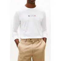 Tommy Hilfiger Longsleeve Brand Love MW0MW41454 Weiß Regular Fit