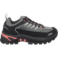 CMP Wanderschuh "RIGEL 2.0 LOW WMN WP TREKKING SHOES", Damen, Gr. 39, Synthetik, grau (avocado, coral), Leder, Synthetik, Schuhe Wanderschuh