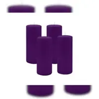 Kopschitz Kerzen 4er Set Stumpenkerzen/Adventskranzkerzen Violett Ø 60 x 200 mm