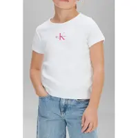 Calvin Klein Jeans T-Shirt Monologo LVCKSJB11G Weiß Regular Fit