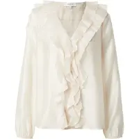 Comma Bluse Romantische Lyocell-Voile-Bluse mit Knopfleiste