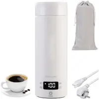 Rosenstein & Söhne Reise-Wasserkocher & Isolierkanne, 300 W, 500 ml, 4 Temperaturstufen