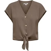 ONLY Kurzarmbluse "ONLSIESTA SS KNOT LIN BL SHIRT PNT NOOS" Viskosemischung, regular fit