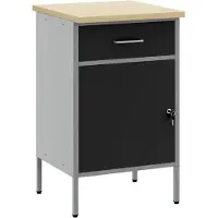 Syfax Werkbank mit Schubladen Schwarz und Grau 50 x 55 x 85 cm