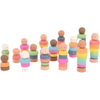 TickiT Rainbow Wooden Community People, 3 Jahr(e), Holz, Mehrfarbig