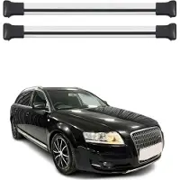 Omtec Dachträger Grundtäger für Audi A6 C6 Allroad 2006-2011 75kg Alu Silber 2 tlg