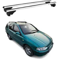 Omac Dachträger Grundtäger für Fiat Palio 1996-2007 75kg Aluminium Silber 2 tlg