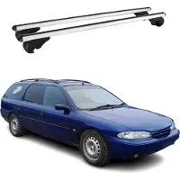 Omac Dachträger Grundtäger für Ford Mondeo Turnier 1993-2000 75kg Alu Silber 2 tlg