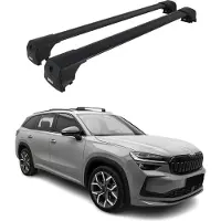 Omtec Dachträger Gepäckträger für Skoda Kodiaq / Superb 2024-2025 Schwarz Aluminium 2x