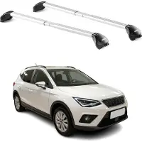 Aurilis Dachträger Grundtäger für Seat Arona 2017-2025 5 tür 100kg Alu Silber 2 tlg ABE