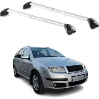 Aurilis Dachträger Grundtäger für Skoda Fabia Kombi 1999-2021 5 tür 100kg Alu Silber ABE