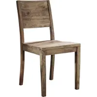 MASSIVMOEBEL24.DE MASSIVMOEBEL24 Stuhl Sheesham 45x45x90 grau geölt NATURE GREY #705 - 2er Set