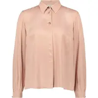 Cartoon Satin-Bluse mit Knöpfen in Peach Beige | Gr.: 42