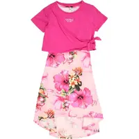 GUESS Kleid für den Alltag J6GK15 K6YW4 Dunkelrosa Regular Fit