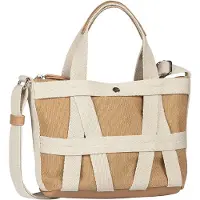 Tom Tailor Shopper "Jada" Damen Umhängetasche, Handtasche mit schückendem Gewebebandgitter