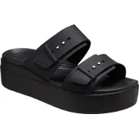 Crocs Brooklyn Low Wedge Sandal 207431-001, Badelatschen, Damen, Schwarz, Größe: 36/37