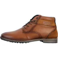 Redskins Stiefeletten Elec aus Leder, Cognac-Marine, mit Klettverschluss und Schnürung