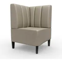 BIG Möbel Gastro Eckbank Paris | 64x64 cm | Kunstleder Taupe | Vertikal
