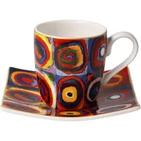Goebel Espressotasse Wassily Kandinsky - Quadrate, Fine Bone China, Bunt, 0.1 L, 67062151