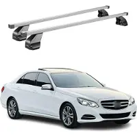 Menabo Dachträger für Mercedes E Klasse W212 Limo 2013-2016 75kg Stahl Silber 2x