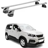 Menabo Dachträger Grundtäger für Peugeot Rifter 2018-2025 75kg Stahl Silber 2x