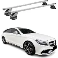 Menabo Dachträger Grundtäger für Mercedes CLS X218 2012-2017 75kg Stahl Grau 2x