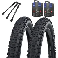 MSZweirad 2 x Schwalbe Rapid Rob Fahrradreifen 29 x 2,10 Zoll 54-622 Schwarz Schlauch wählbar + SV und Reifenheber