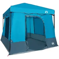 vidaXL Camping-Zelt-Set mit Dach 2 pcs Blau Taffeta und Stoff