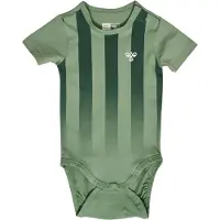 Hummel Druckknopf Strampler Hmlstriped Kinder in HEDGE GREEN | Gr.: 98