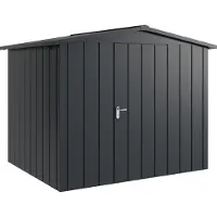 Hörmann , Metall-Gerätehaus "Juno" mit Satteldach, JSD9 - Modern, 262 x 214 cm (B x T), anthrazit, 1-flüglige Tür, Anschlag rechts