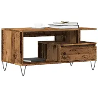 vidaXL Couchtisch Altholz-Optik 90x49x45 cm Holzwerkstoff