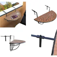 vidaXL Balkonhängetisch Mosaik Terracotta - Balkontisch - Balkontische - Beistelltisch - Beistelltische