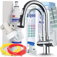 ARI Nordic 3-Wege Küchenarmatur Chrom mit 3M AP2-C405-SG Trinkwasserfilter Untertisch Wasserfiltersystem Ausziehbar