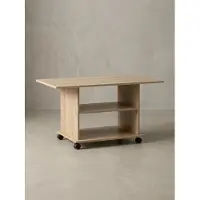 KADIMA DESIGN Design Couchtisch WL5.739 95 x 51 x 54,5 cm Sonoma Drehbar mit Rollen, Wohnzimmertisch Coffee Table, Sofatisch Loungetisch Holz, Kaffeetisch mit Stauraum