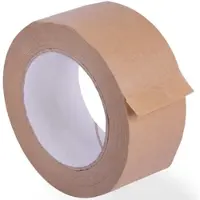 KK Verpackungen 72 Rollen Papier-Klebeband "Vorsicht Glas" nachhaltig Paketband Packband 50mm x 50m 135my braun / ro