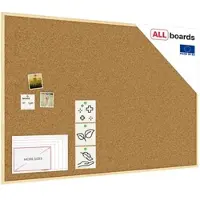 Allboards Pinnwand TK1510D, braun, aus Kork, mit Holzrahmen, 150 x 100 cm
