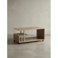 KADIMA DESIGN Couchtisch "Eleganza", Stilvoll, geräumige Ablageflächen, Melaminharzbeschichtung. 105x60x48 cm |