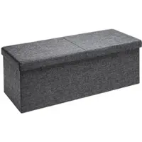 Casaria Sitzbank Dunkelgrau 115x38x38cm mit Klappdeckel
