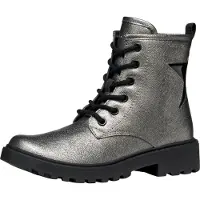 Geox Mädchen Stiefel J CASEY GIRL Grau mit seitlichem Reißverschluss und hohem Komfort