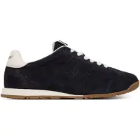Högl Sneaker Kai, Dunkelblau-Weiß, aus Leder & Baumwolle, Retro-Style, Memory-Foam-Innensohle