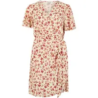 Apricot Minikleid "Minikleid" mit Stoffgürtel, Druck