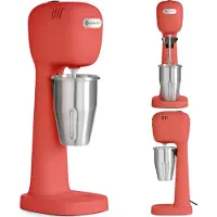 Hendi Milchshake-Mixer – Rot, Design by Bronwasser, 0,5L Edelstahl- & Polycarbonat-Becher