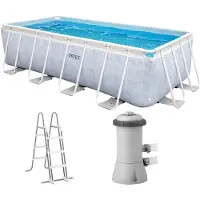 Intex 26780GN - Prism Frame Pool - Chevron (400x200x100cm) Aufstellpool Pool Gartenpool