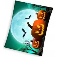 Procos Halloween-Mond-Korallenfleece Bettdecke 150 x 200